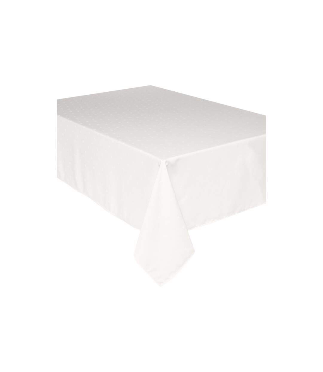 Nappe Antitache Jacquard Carré 140x240cm Ivoire-1