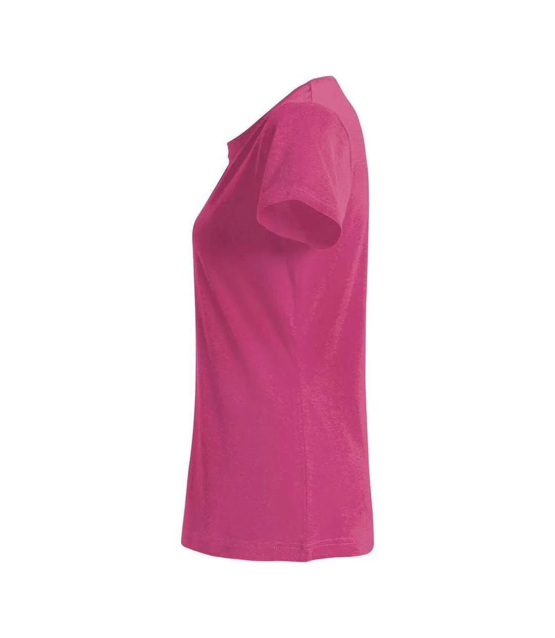Womens/ladies Plain T-shirt Bright Cerise Clique-3