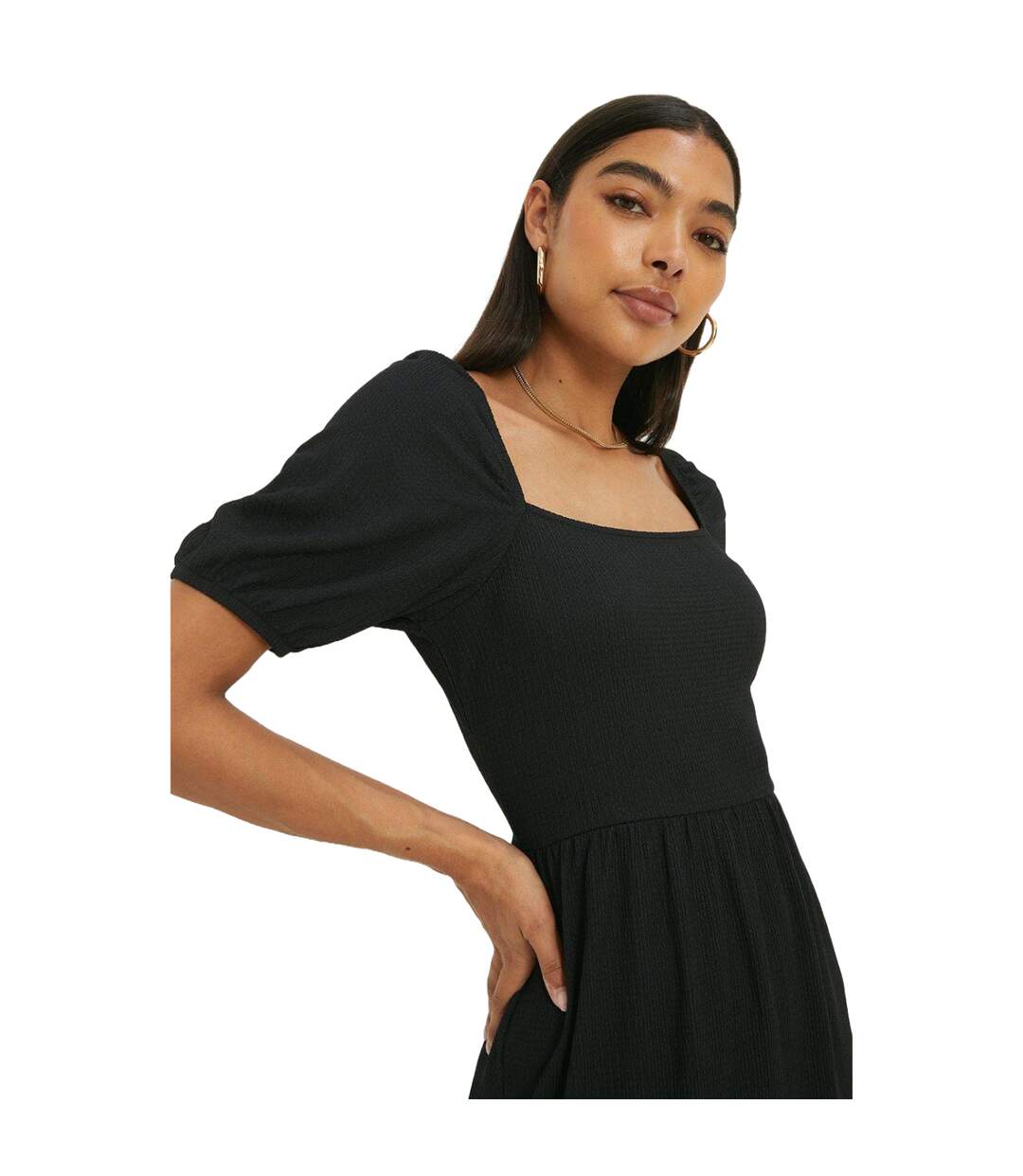 Robe mi-longue femme noir Dorothy Perkins-3