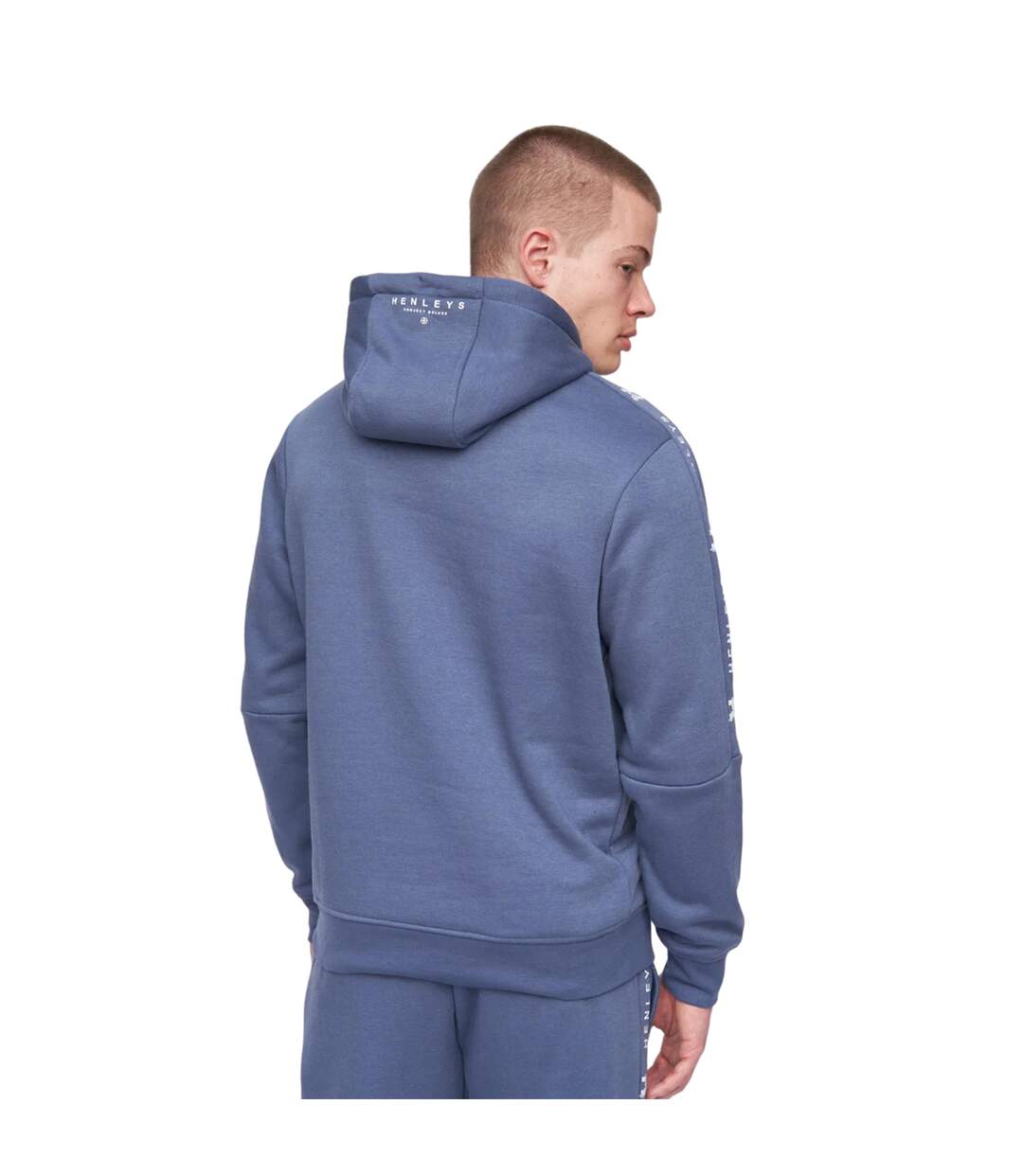 Sweat à capuche tapehen homme bleu marine foncé Henleys-2