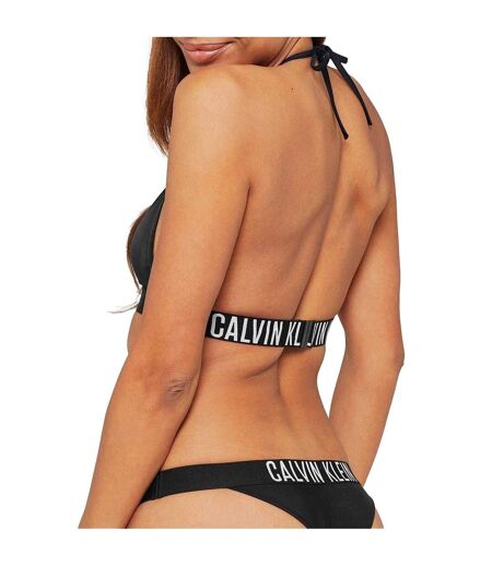 Womens/ladies Triangle Cups Bikini Top Brilliant White Calvin Klein