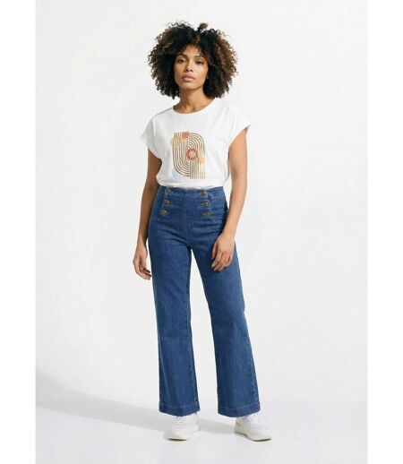 T-shirt coton avec sérigraphie Art déco