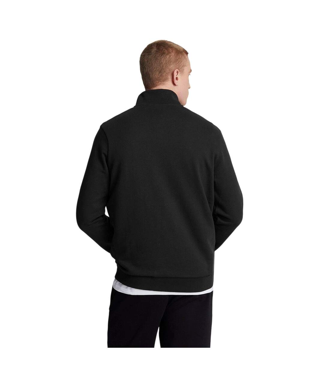 Mens Quarter Zip Sweatshirt Jet Black Lyle & Scott-2