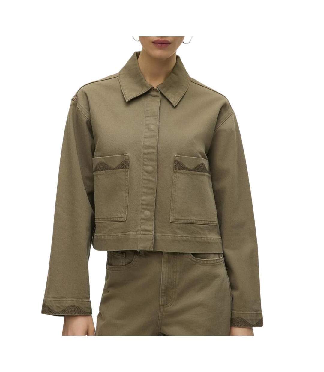 Veste kaki femme vero moda mtylla-1