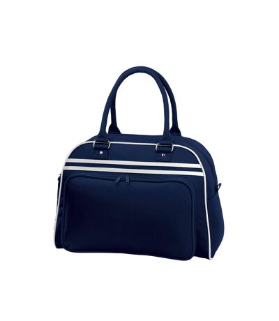 Sac de bowling taille unique bleu marine / blanc Bagbase