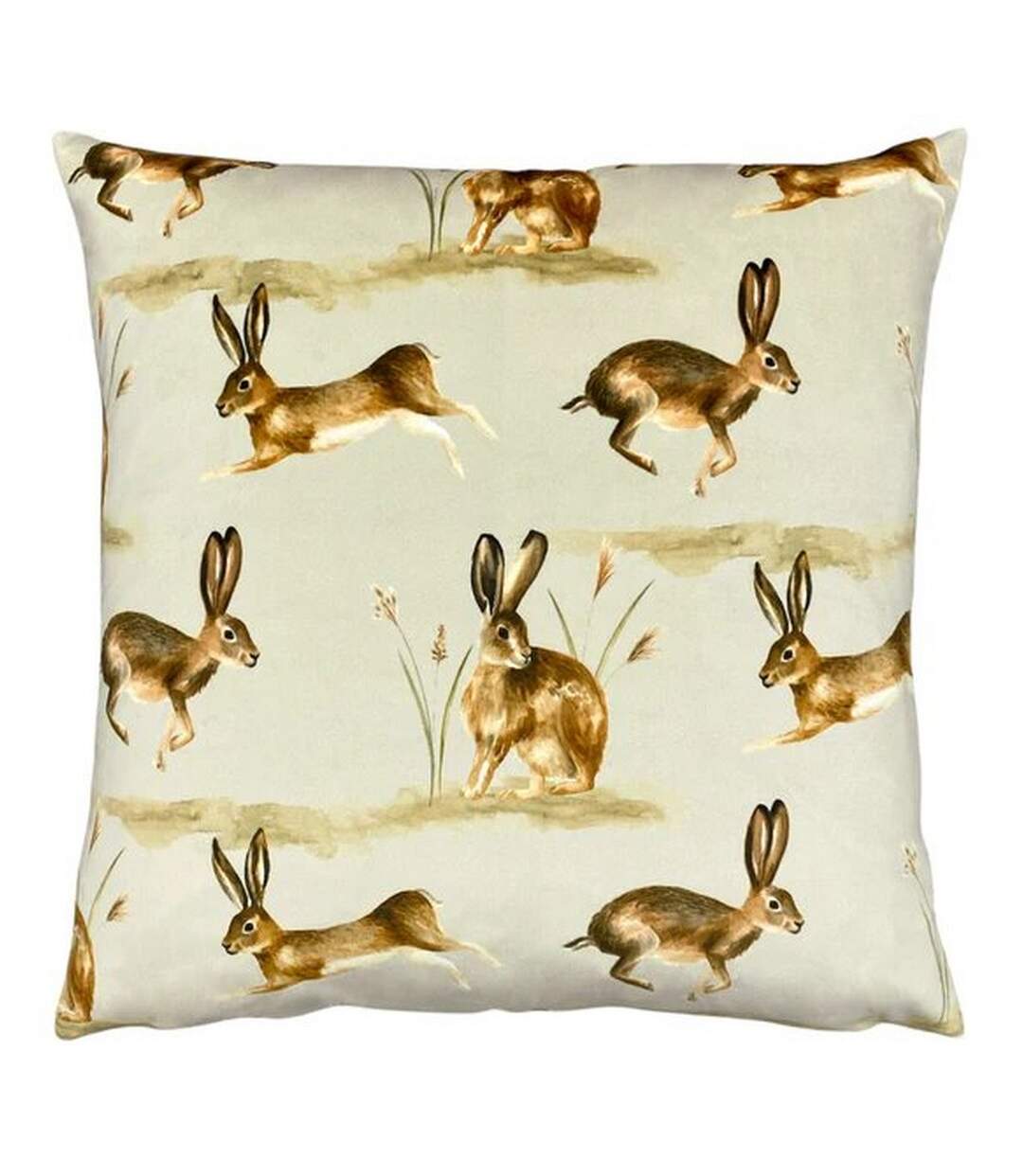 Country hare cushion cover one size taupe Evans Lichfield