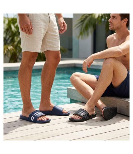 OZABI Claquettes Homme Piscine Ajustables Lot 2 Noir Bleu