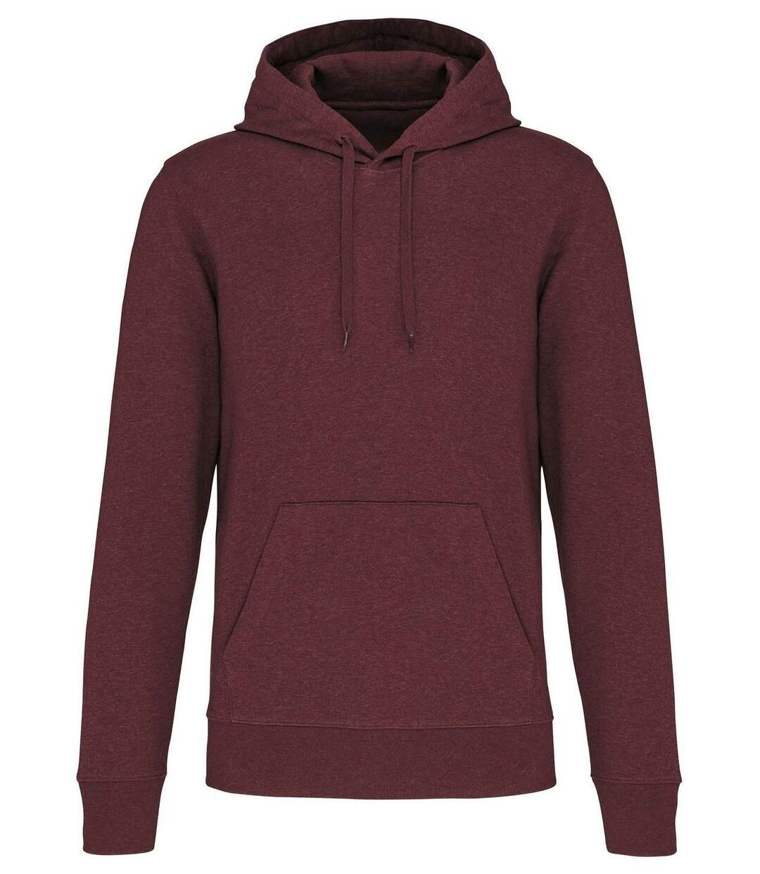 Sweat à capuche écoresponsable - Homme - K4027 - rouge vin chiné