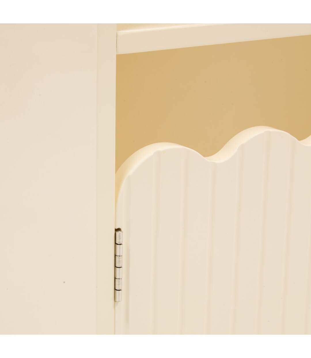 Bibliothèque enfant 2 portes et 4 niches BOULI - Beige-4