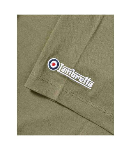 T-shirt Motif/style Logo Rectangulaire Homme Vert Kaki Lambretta