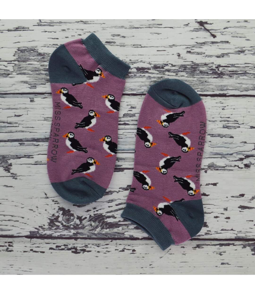 Miss Sparrow - Femme Chaussettes Courtes | Chaussettes Basses Fantaisie Animaux-5
