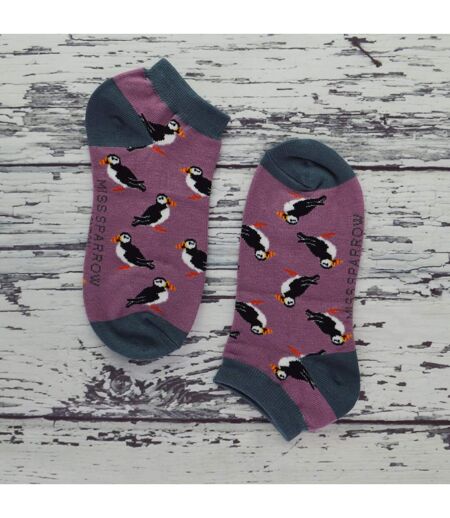Miss Sparrow - Femme Chaussettes Courtes | Chaussettes Basses Fantaisie Animaux