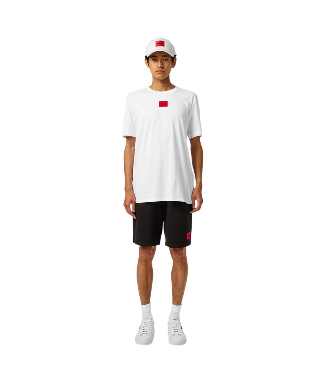 Mens Diragolino Chest Logo T-shirt White Hugo-1