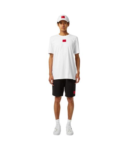 Mens Diragolino Chest Logo T-shirt White Hugo