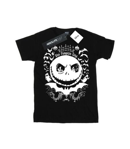 Disney Womens/Ladies Nightmare Before Christmas Jack The Pumpkin King Cotton Boyfriend T-Shirt (Noir) - UTBI41500