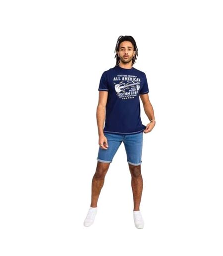 Mens D555 Bronte All American Guitar Guitar Kingsize T-shirt Navy Duke
