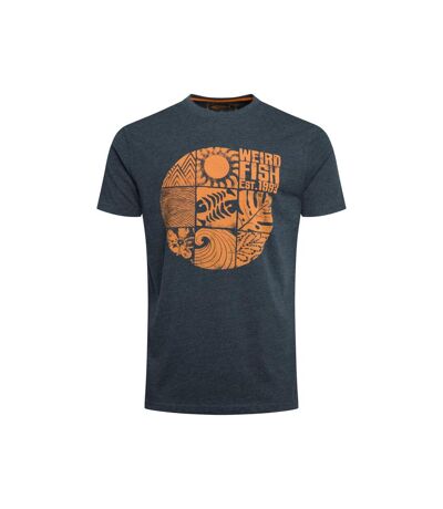 Mens summer sector graphic t-shirt navy Weird Fish