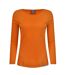 Womens/ladies maine organic long-sleeved t-shirt brick orange Weird Fish