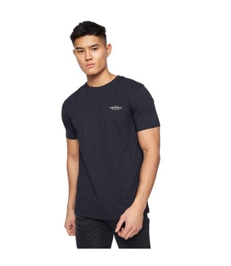 T-shirts Shivron Homme Noir Blanc Gris Chiné Bleu Crosshatch