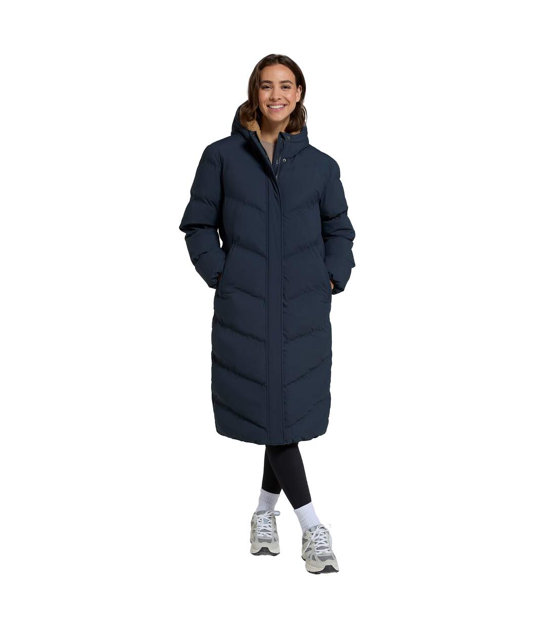 Doudoune Matelassée Cocoon Femme Bleu Marine Animal-2