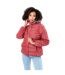 Hype Womens/Ladies Faux Fur Trim Padded Jacket (Pink) - UTHY6830