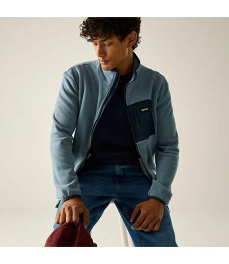 Veste Polaire À Col Montant Motif/style Détail Contrasté Frankie Homme Gris Pâle Bleu Marine Regatta