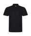 Mens polyester polo shirt black PRO RTX