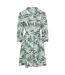 Womens/ladies porto woven button through shirt dress khaki green Mountain Warehouse-1
