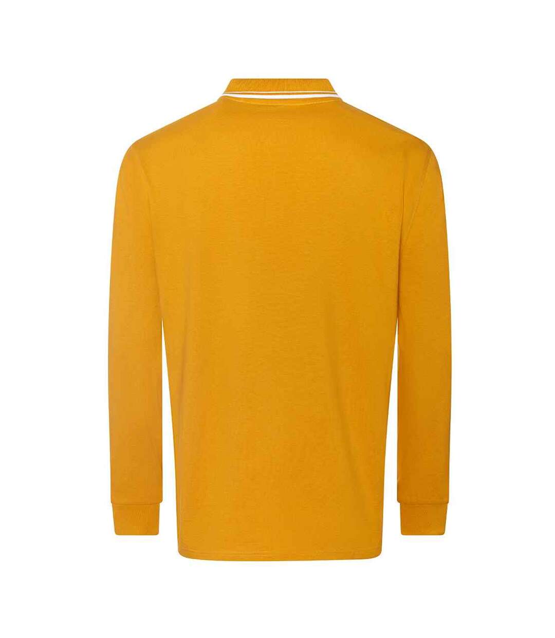Polo homme moutarde / blanc Awdis-2