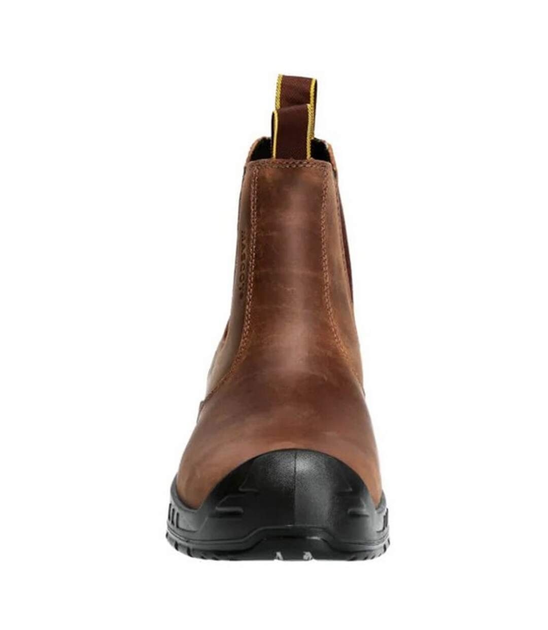 Unisex Adult Footwear Originals Leather Safety Boots Nut Brown Black Mascot-4