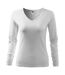 T-shirt Manches Longues Elegance Femme Blanc Malfini-1