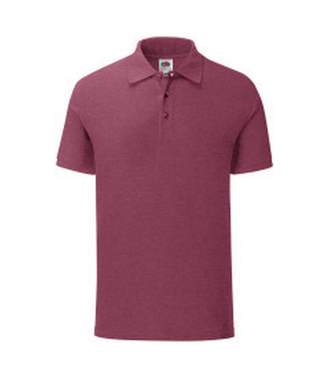 Polo iconic homme bordeaux chiné Fruit of the Loom