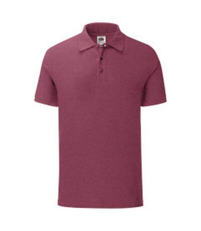 Polo iconic homme bordeaux chiné Fruit of the Loom Fruit of the Loom