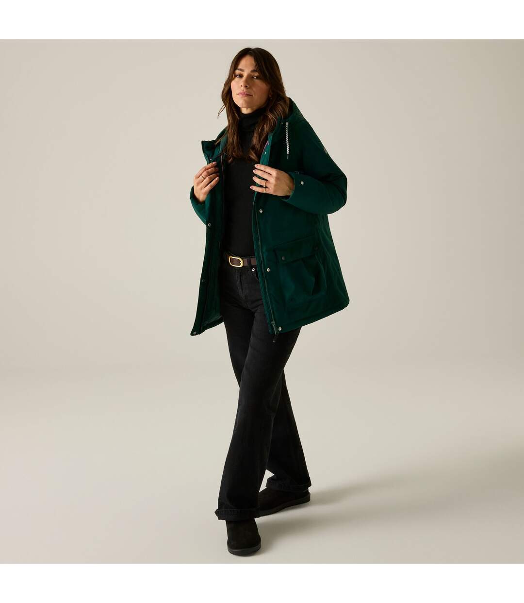Veste Imperméable Melina Femme Vert Bleu Foncé Regatta-1