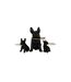Statuette Déco Bulldog Plateau 32cm Noir-2