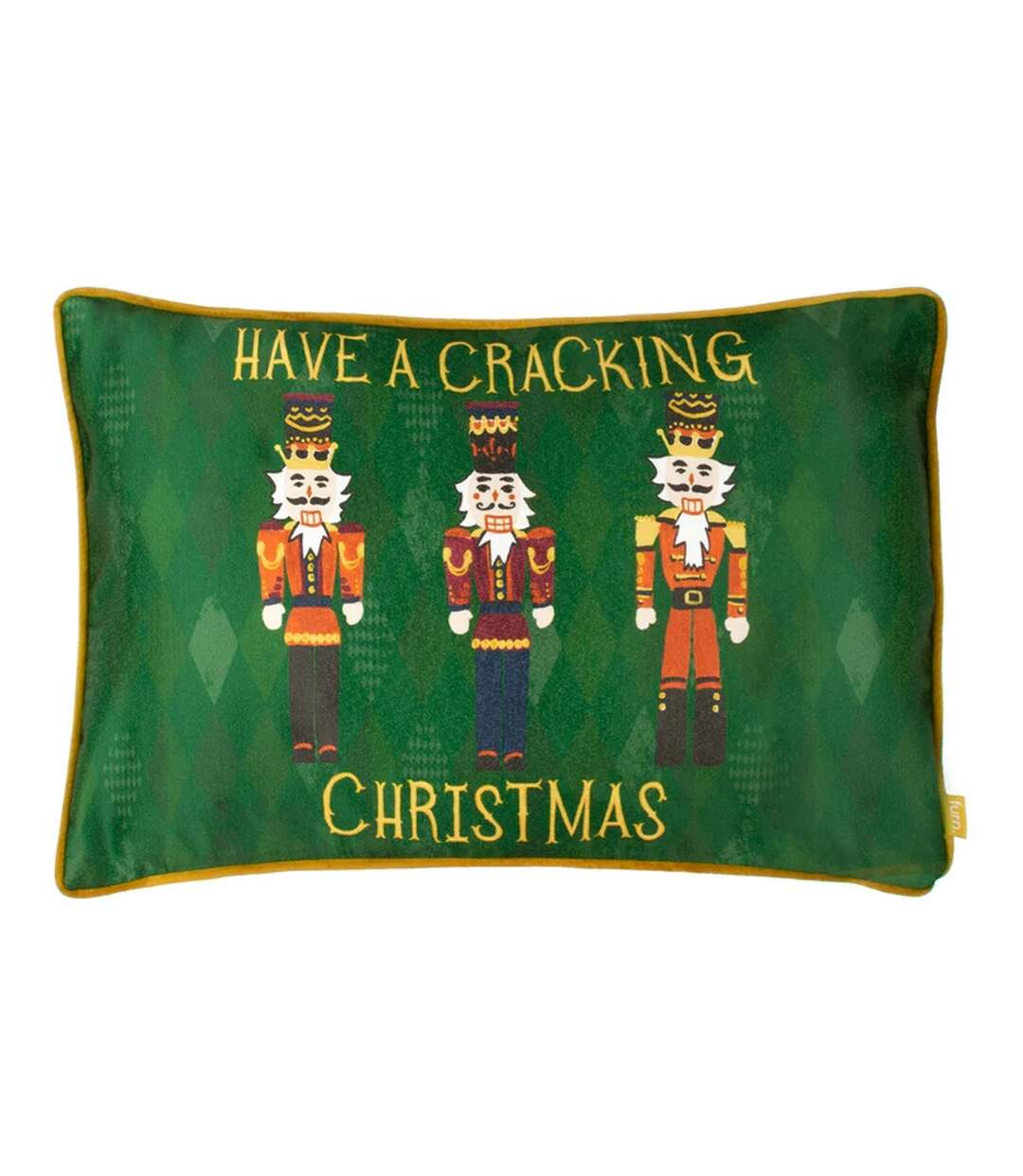 Nutcracker christmas cushion cover 50cm x 30cm green Furn