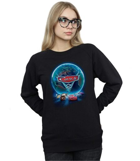 Disney - Sweat CARS GLOBE MOVIE POSTER - Femme (Noir) - UTBI11968