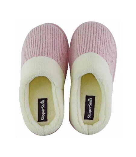 Ladies Soft Plush Lined Mule Slip On Slippers