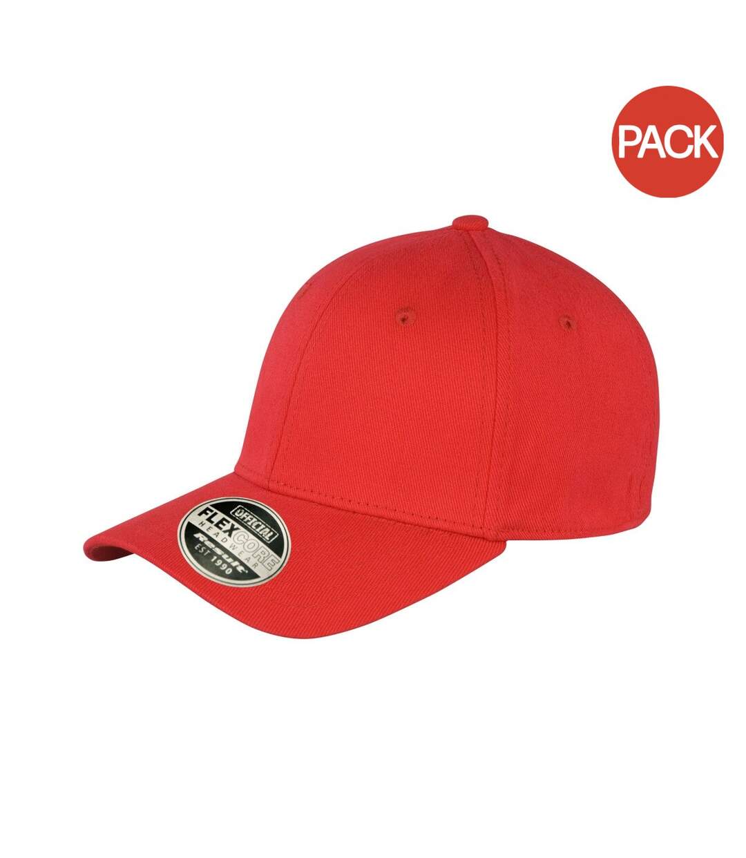 Lot de 2  casquettes kansas adulte rouge Result-1