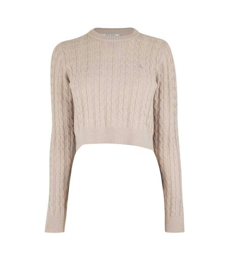 Sweat Motif/style Maille Torsadée Tinsbury Femme Beige Gris Jack Wills