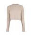 Sweat Motif/style Maille Torsadée Tinsbury Femme Beige Gris Jack Wills-2