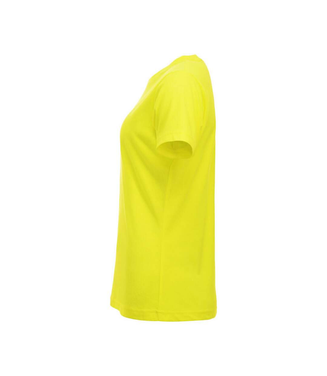 T-shirt new classic femme jaune fluo Clique-3