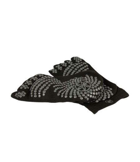 Unisex Adult Anti-slip Yoga Toe Socks Black Gaiam