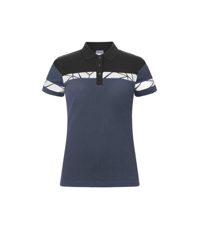Womens/ladies Progression Pique Polo Shirt Navy Black Projob