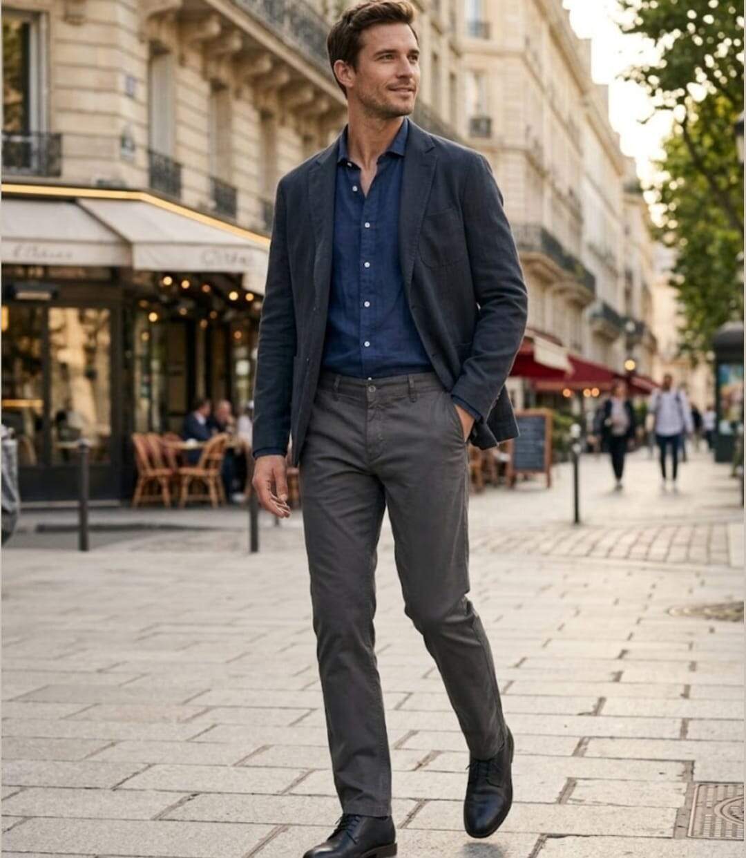 CHALLENGER PANT4007 — Pantalon chino gris : liberté de mouvement et coupe confort-5