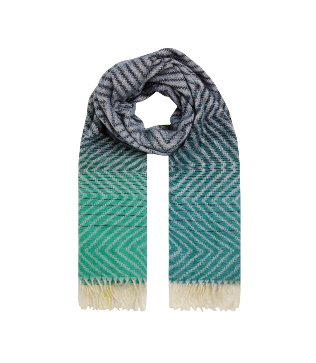 Jadida zig zag brushed scarf one size navy Weird Fish