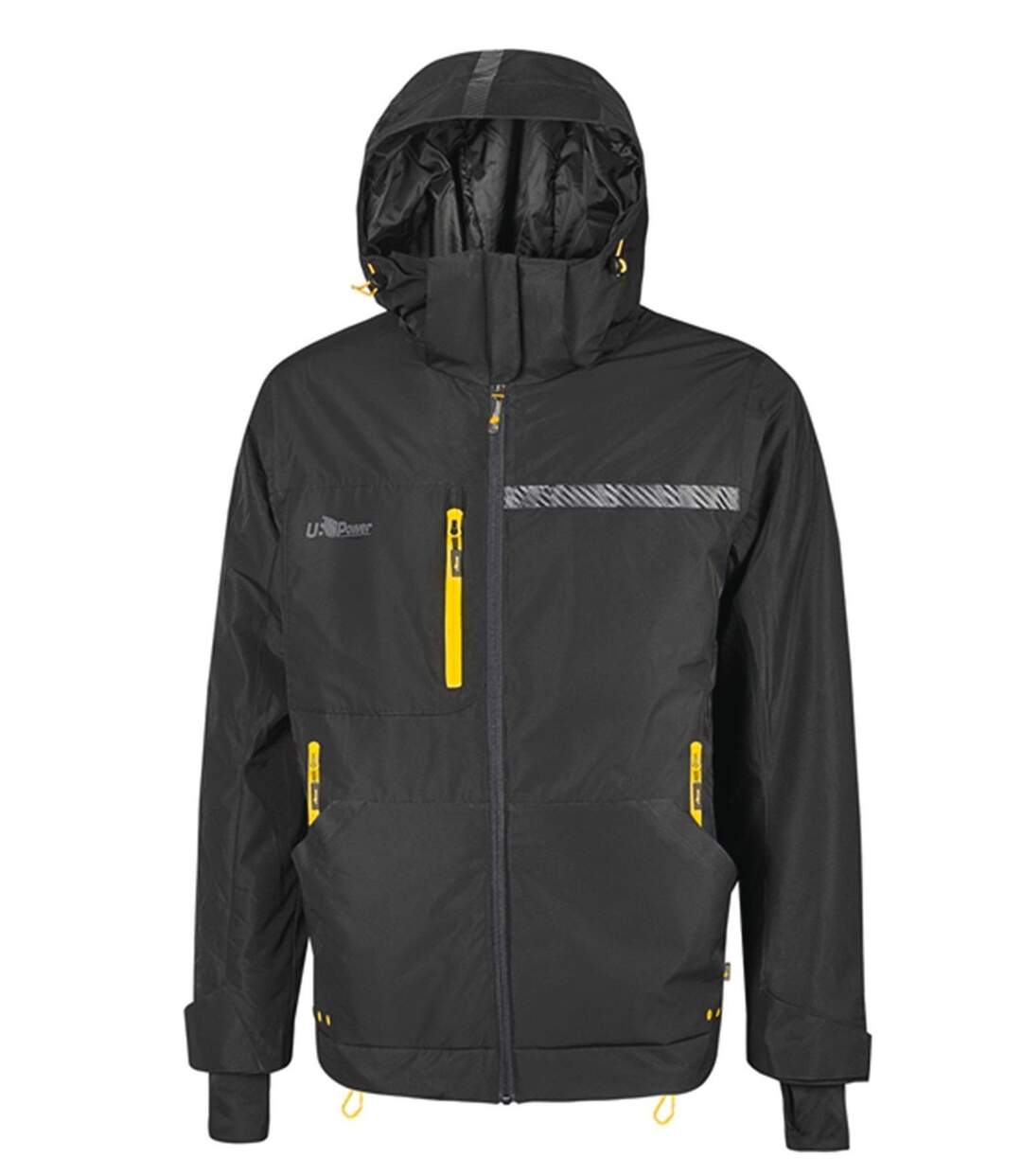 Veste de travail - Homme - UPFU255 - noir et jaune