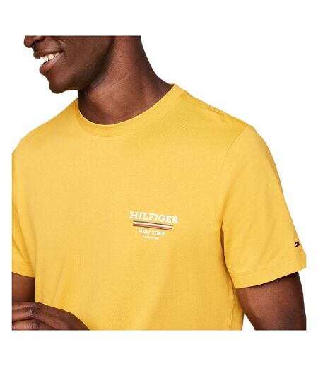 T-shirt jaune homme tommy hilfiger global - s