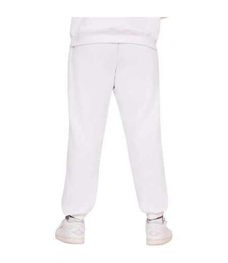 Mens Blended Core Ringspun Cotton Oversized Jogging Bottoms White Casual Classics