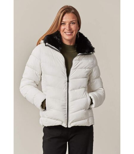 Blouson manche longues avec col imitation fourrure pour femme MATTIA